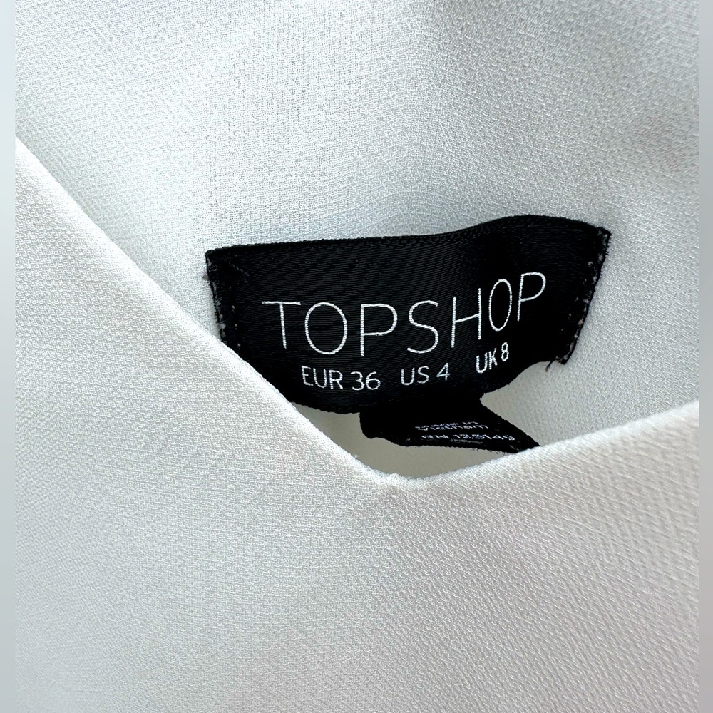 Topshop White Tank - Size 4 (EUR 36, UK 8) ๐ค๐ - Picture 2 of 2